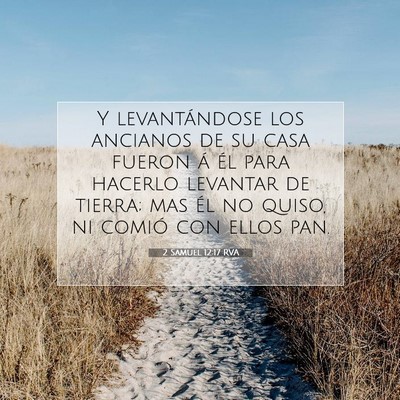 Picture 07 - 2 Samuel 12:17 RVA - Y levantándose los ancianos de su casa fueron á - Bible Verse Picture