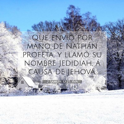Picture 07 - 2 Samuel 12:25 RVA - Que envió por mano de Nathán profeta, y llamó - Bible Verse Picture