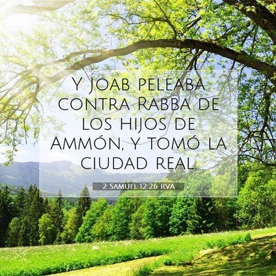 Picture 07 - 2 Samuel 12:26 RVA - Y Joab peleaba contra Rabba de los hijos de - Bible Verse Picture