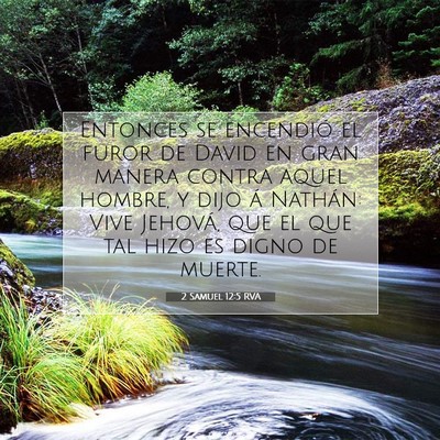 Picture 07 - 2 Samuel 12:5 RVA - Entonces se encendió el furor de David en gran - Bible Verse Picture
