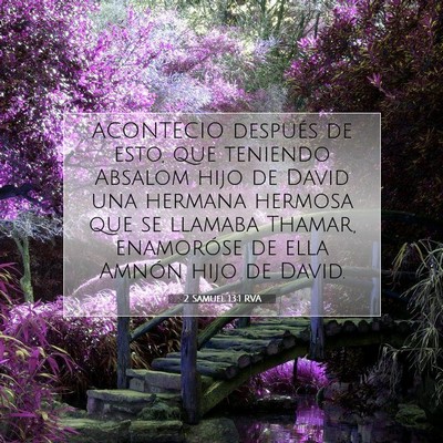 Picture 07 - 2 Samuel 13:1 RVA - ACONTECIO después de esto, que teniendo Absalom - Bible Verse Picture