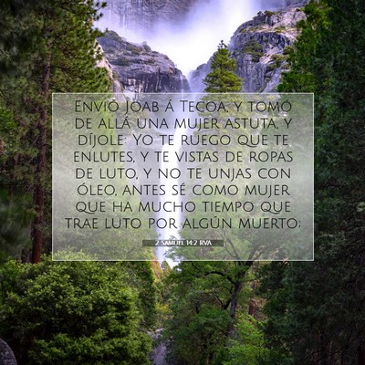 Picture 07 - 2 Samuel 14:2 RVA - Envió Joab á Tecoa, y tomó de allá una mujer - Bible Verse Picture