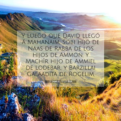 Picture 07 - 2 Samuel 17:27 RVA - Y luego que David llegó á Mahanaim, Sobi hijo - Bible Verse Picture