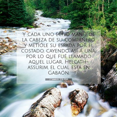 Picture 07 - 2 Samuel 2:16 RVA - Y cada uno echó mano de la cabeza de su - Bible Verse Picture