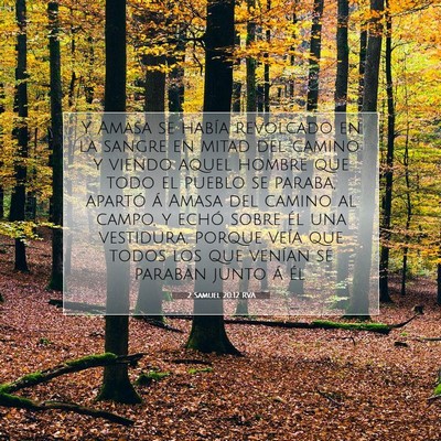 Picture 07 - 2 Samuel 20:12 RVA - Y Amasa se había revolcado en la sangre en mitad - Bible Verse Picture