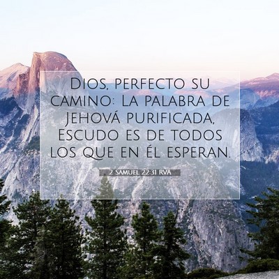 Picture 07 - 2 Samuel 22:31 RVA - Dios, perfecto su camino: La palabra de Jehová - Bible Verse Picture