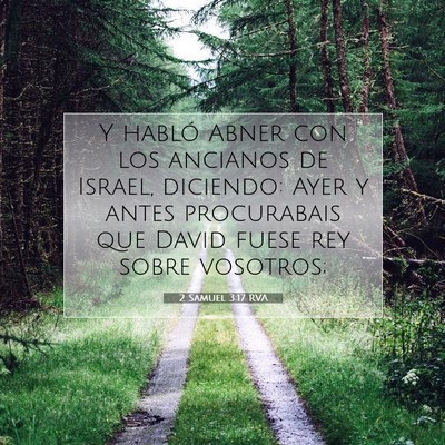 Picture 07 - 2 Samuel 3:17 RVA - Y habló Abner con los ancianos de Israel, - Bible Verse Picture