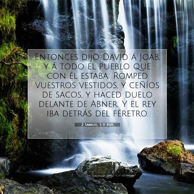 Picture 07 - 2 Samuel 3:31 RVA - Entonces dijo David á Joab, y á todo el pueblo - Bible Verse Picture