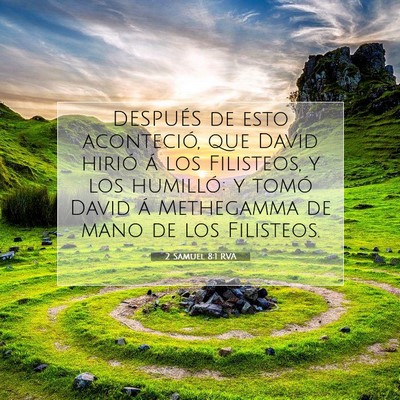 Picture 07 - 2 Samuel 8:1 RVA - DESPUÉS de esto aconteció, que David hirió á - Bible Verse Picture