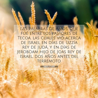 Picture 07 - Amós 1:1 RVA - LAS palabras de Amós, que fué entre los - Bible Verse Picture