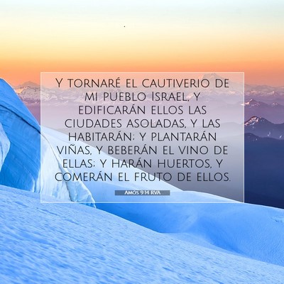 Picture 07 - Amós 9:14 RVA - Y tornaré el cautiverio de mi pueblo Israel, y - Bible Verse Picture