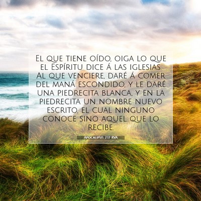 Picture 07 - Apocalipsis 2:17 RVA - El que tiene oído, oiga lo que el Espíritu dice - Bible Verse Picture