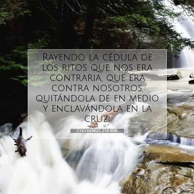 Picture 07 - Colosenses 2:14 RVA - Rayendo la cédula de los ritos que nos era - Bible Verse Picture