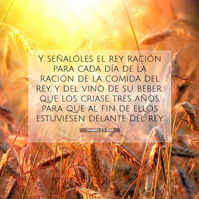 Picture 07 - Daniel 1:5 RVA - Y señalóles el rey ración para cada día de la - Bible Verse Picture