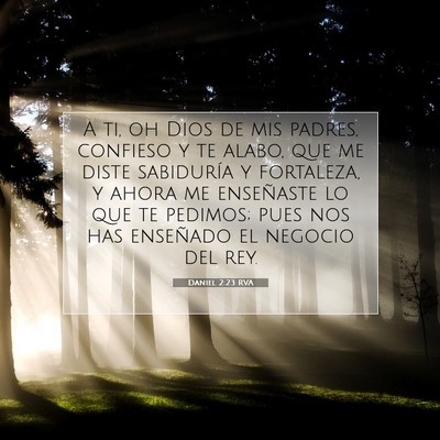Picture 07 - Daniel 2:23 RVA - A ti, oh Dios de mis padres, confieso y te alabo, - Bible Verse Picture