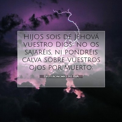 Picture 07 - Deuteronomio 14:1 RVA - HIJOS sois de Jehová vuestro Dios: no os - Bible Verse Picture