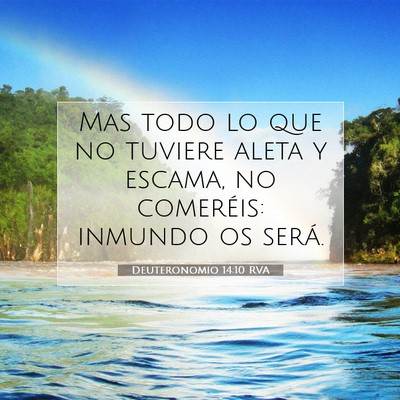 Picture 07 - Deuteronomio 14:10 RVA - Mas todo lo que no tuviere aleta y escama, no - Bible Verse Picture