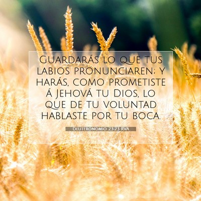Picture 07 - Deuteronomio 23:23 RVA - Guardarás lo que tus labios pronunciaren; y - Bible Verse Picture