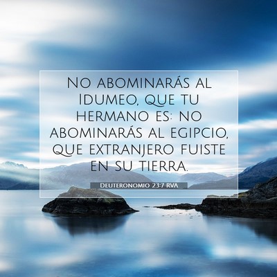 Picture 07 - Deuteronomio 23:7 RVA - No abominarás al Idumeo, que tu hermano es: no - Bible Verse Picture