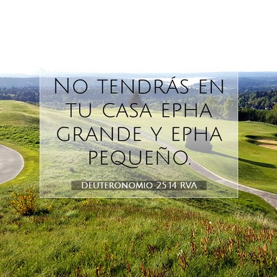 Picture 07 - Deuteronomio 25:14 RVA - No tendrás en tu casa epha grande y epha - Bible Verse Picture