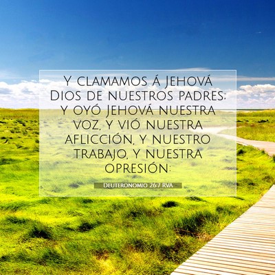 Picture 07 - Deuteronomio 26:7 RVA - Y clamamos á Jehová Dios de nuestros padres; y - Bible Verse Picture