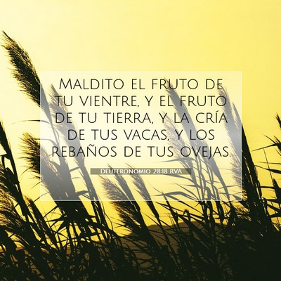 Picture 07 - Deuteronomio 28:18 RVA - Maldito el fruto de tu vientre, y el fruto de tu - Bible Verse Picture