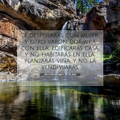 Picture 07 - Deuteronomio 28:30 RVA - Te desposarás con mujer, y otro varón dormirá - Bible Verse Picture