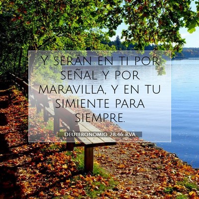 Picture 07 - Deuteronomio 28:46 RVA - Y serán en ti por señal y por maravilla, y en - Bible Verse Picture