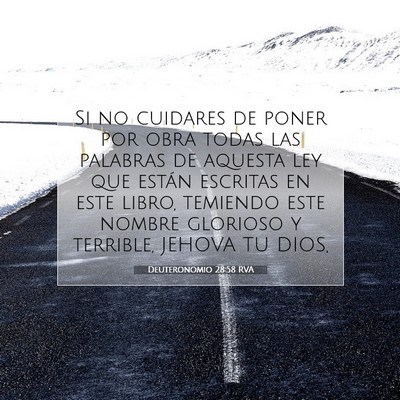 Picture 07 - Deuteronomio 28:58 RVA - Si no cuidares de poner por obra todas las - Bible Verse Picture