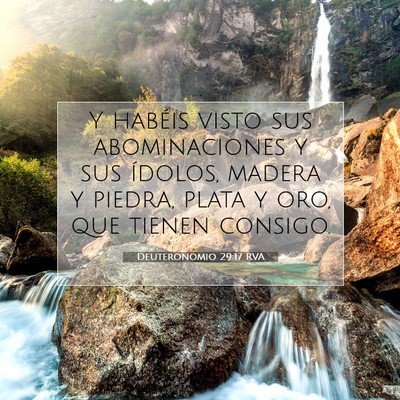 Picture 07 - Deuteronomio 29:17 RVA - Y habéis visto sus abominaciones y sus ídolos, - Bible Verse Picture