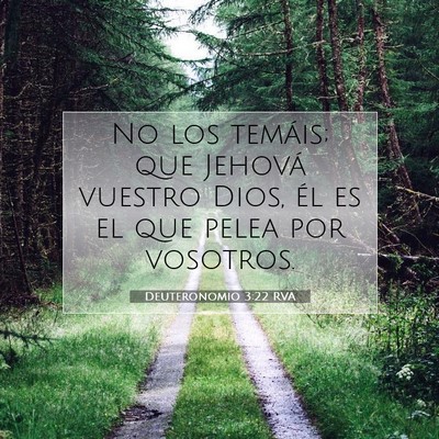 Picture 07 - Deuteronomio 3:22 RVA - No los temáis; que Jehová vuestro Dios, él es - Bible Verse Picture