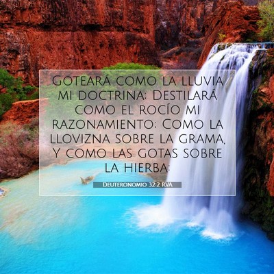 Picture 07 - Deuteronomio 32:2 RVA - Goteará como la lluvia mi doctrina; Destilará - Bible Verse Picture