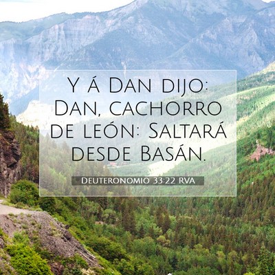 Picture 07 - Deuteronomio 33:22 RVA - Y á Dan dijo: Dan, cachorro de león: Saltará - Bible Verse Picture