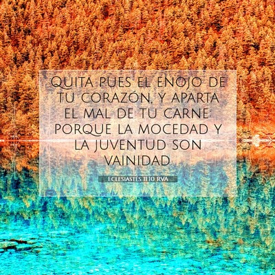 Picture 07 - Eclesiastés 11:10 RVA - Quita pues el enojo de tu corazón, y aparta el - Bible Verse Picture