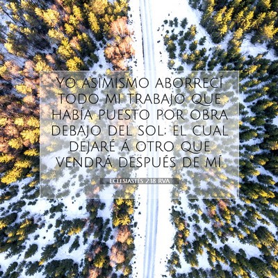 Picture 07 - Eclesiastés 2:18 RVA - Yo asimismo aborrecí todo mi trabajo que había - Bible Verse Picture