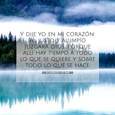 Picture 07 - Eclesiastés 3:17 RVA - Y dije yo en mi corazón: Al justo y al impío - Bible Verse Picture