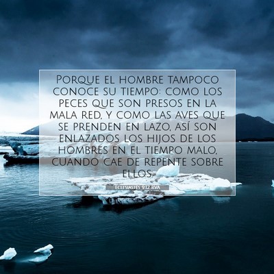Picture 07 - Eclesiastés 9:12 RVA - Porque el hombre tampoco conoce su tiempo: como - Bible Verse Picture
