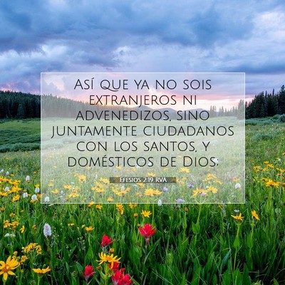 Picture 07 - Efesios 2:19 RVA - Así que ya no sois extranjeros ni advenedizos, - Bible Verse Picture