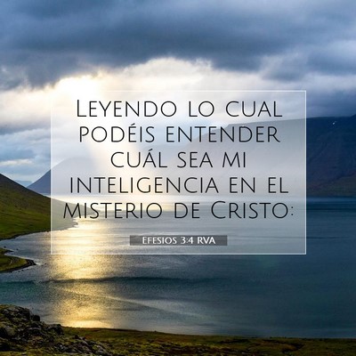 Picture 07 - Efesios 3:4 RVA - Leyendo lo cual podéis entender cuál sea mi - Bible Verse Picture