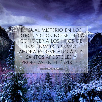 Picture 07 - Efesios 3:5 RVA - El cual misterio en los otros siglos no se dió - Bible Verse Picture