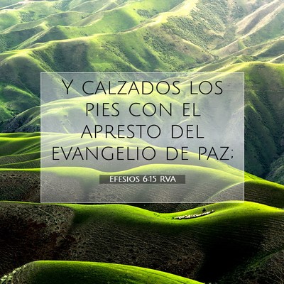 Picture 07 - Efesios 6:15 RVA - Y calzados los pies con el apresto del evangelio - Bible Verse Picture