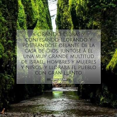 Picture 07 - Esdras 10:1 RVA - Y ORANDO Esdras y confesando, llorando y - Bible Verse Picture