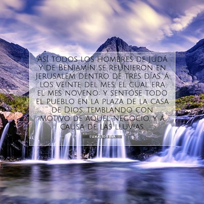 Picture 07 - Esdras 10:9 RVA - Así todos los hombres de Judá y de Benjamín se - Bible Verse Picture