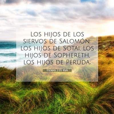 Picture 07 - Esdras 2:55 RVA - Los hijos de los siervos de Salomón: los hijos - Bible Verse Picture