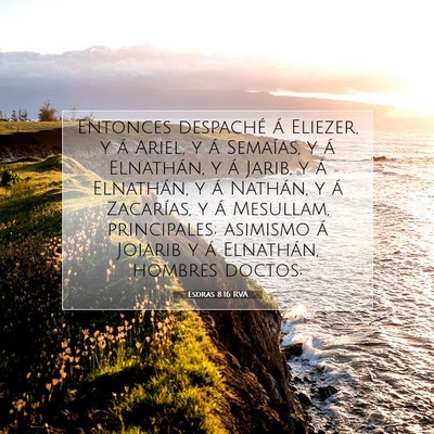 Picture 07 - Esdras 8:16 RVA - Entonces despaché á Eliezer, y á Ariel, y á - Bible Verse Picture