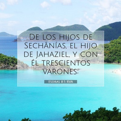 Picture 07 - Esdras 8:5 RVA - De los hijos de Sechânías, el hijo de Jahaziel, - Bible Verse Picture