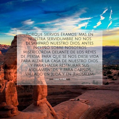 Picture 07 - Esdras 9:9 RVA - Porque siervos éramos: mas en nuestra - Bible Verse Picture