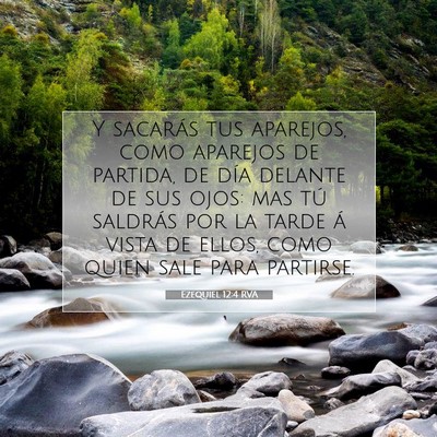 Picture 07 - Ezequiel 12:4 RVA - Y sacarás tus aparejos, como aparejos de - Bible Verse Picture