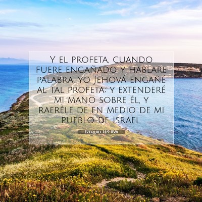 Picture 07 - Ezequiel 14:9 RVA - Y el profeta, cuando fuere engañado y hablare - Bible Verse Picture
