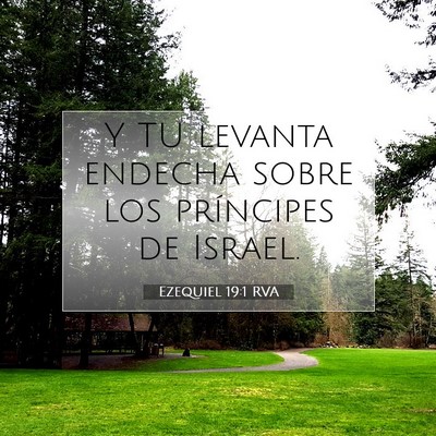 Picture 07 - Ezequiel 19:1 RVA - Y TU levanta endecha sobre los príncipes de - Bible Verse Picture